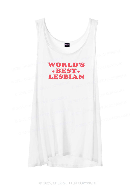 Worlds Best Lesbian Pride Y2K Sheer Boyfriend Tank Cherrykitten