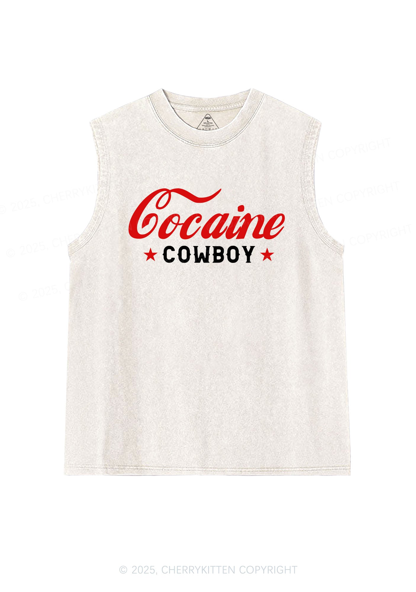 Cola Cowboy Y2K Washed Muscle Tank Cherrykitten