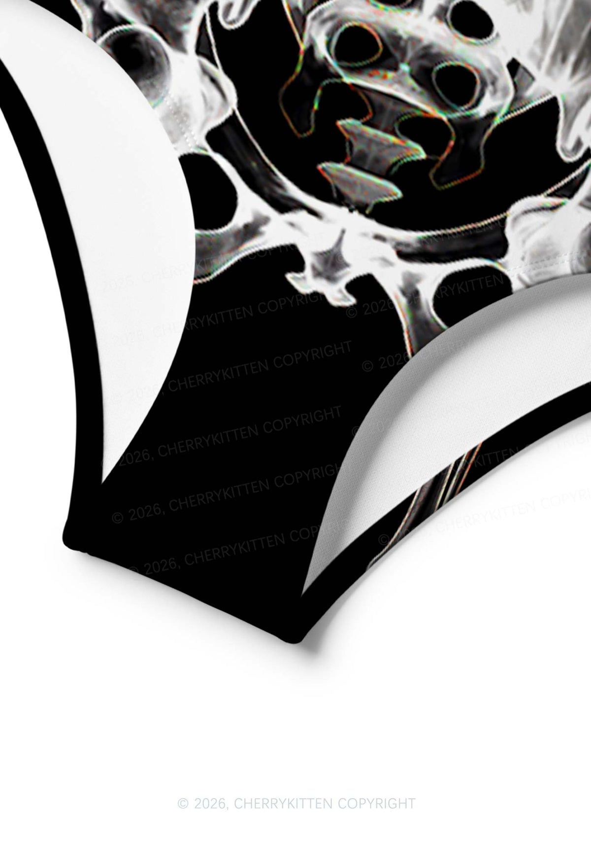 Halloween Anatomical Skeleton Y2K Print Bikini Set Cherrykitten