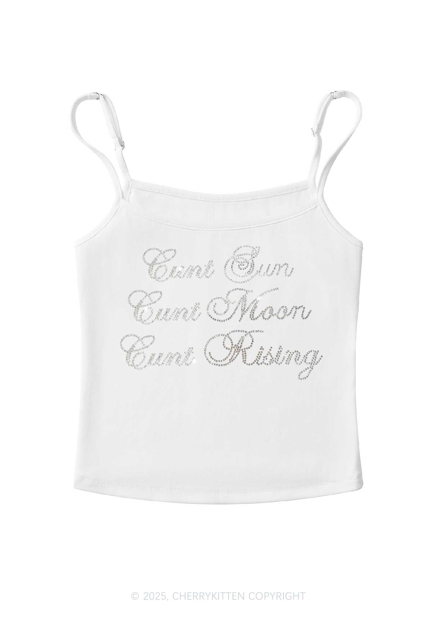 Rhinestone Sun Moon Rising Y2K Spaghetti Strap Cami Cherrykitten