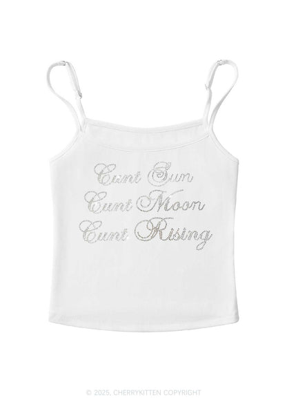 Rhinestone Sun Moon Rising Y2K Spaghetti Strap Cami Cherrykitten