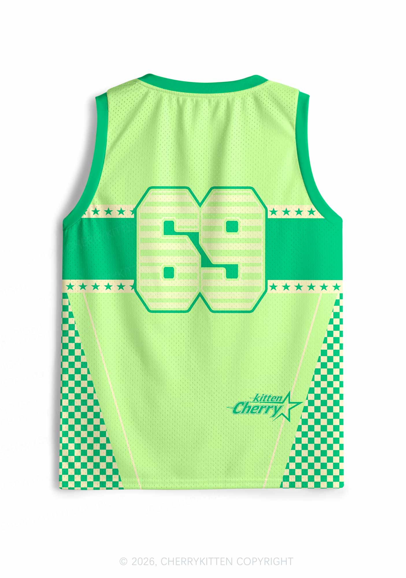 Green Girl Kisser Pride Y2K Sport Jersey Tank Cherrykitten