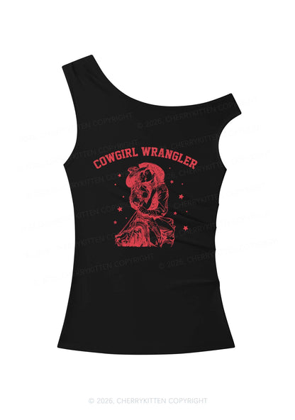 Cowgirl Wrangler Y2K Off Shoulder Tank Top Cherrykitten