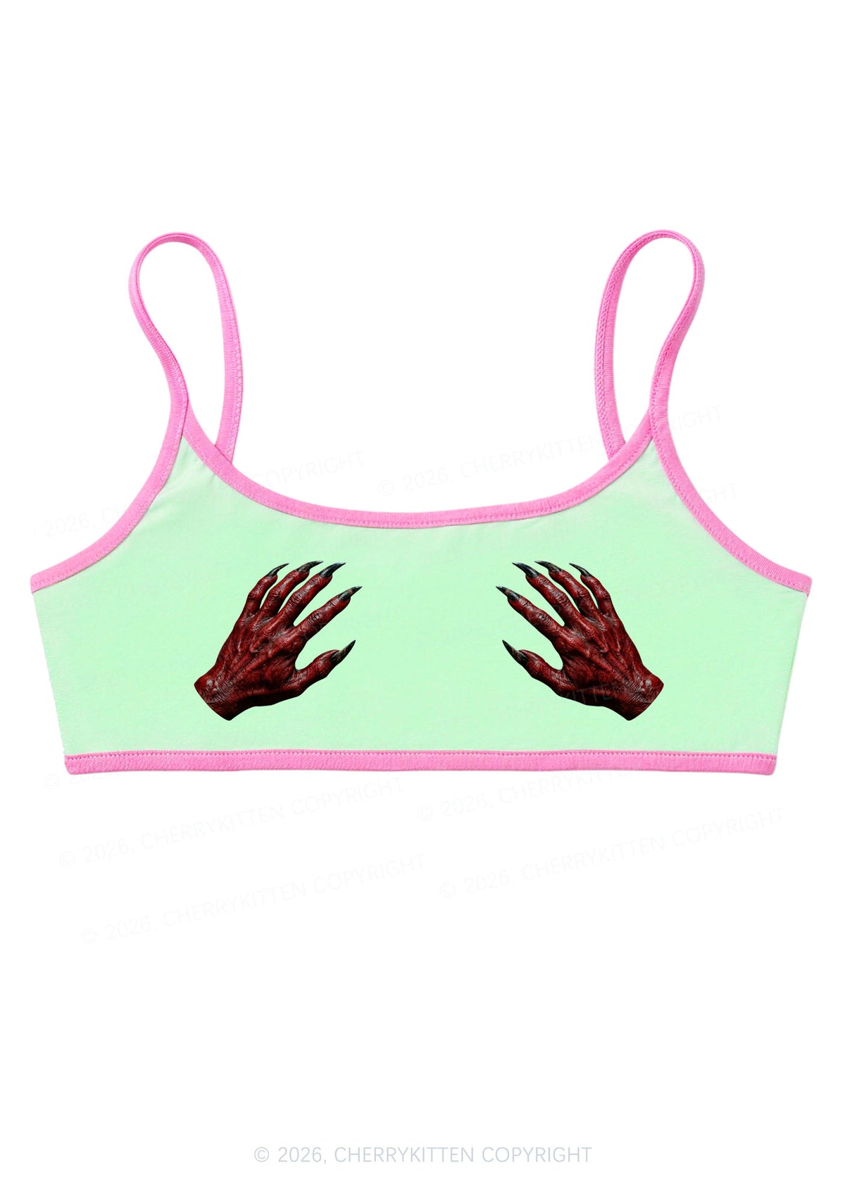Satan Hands Y2K Super Crop Cami Cherrykitten