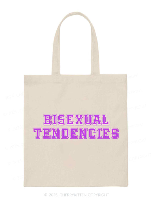 Bisexual Tendencies  Pride Y2K Canvas Tote Bag Cherrykitten
