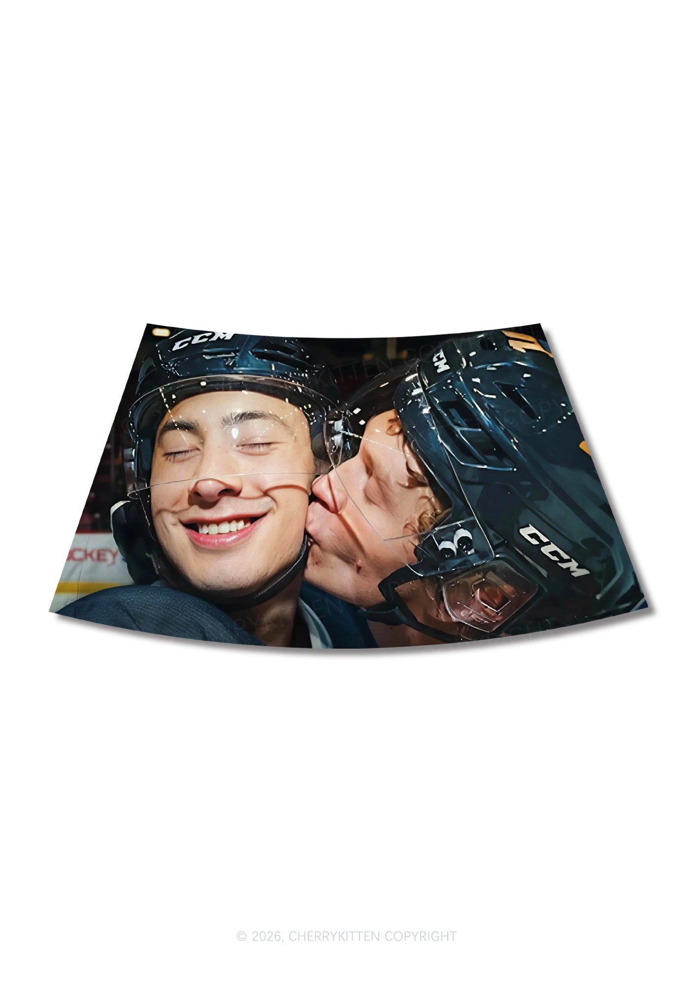 Hockey Duo HR Y2K Print Mini Skirt Cherrykitten