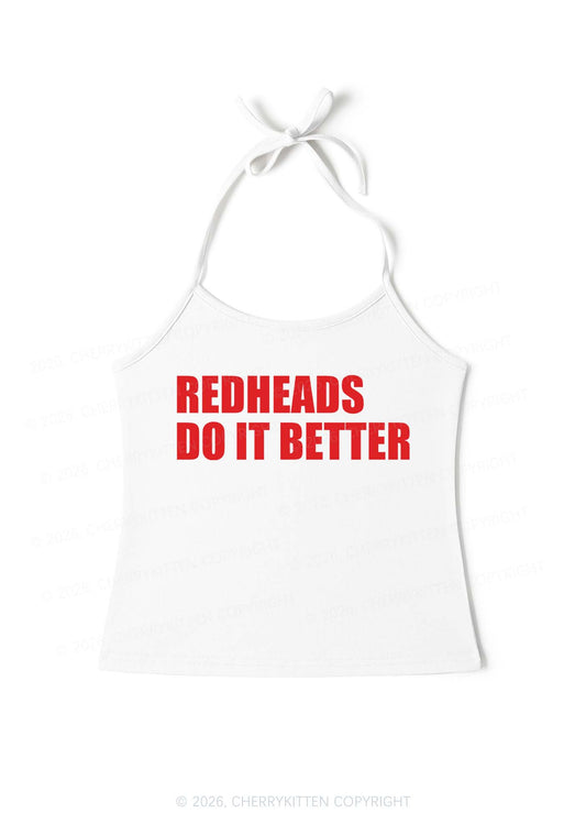 Redheads Do It Better Y2K Halter Neck Cami Cherrykitten