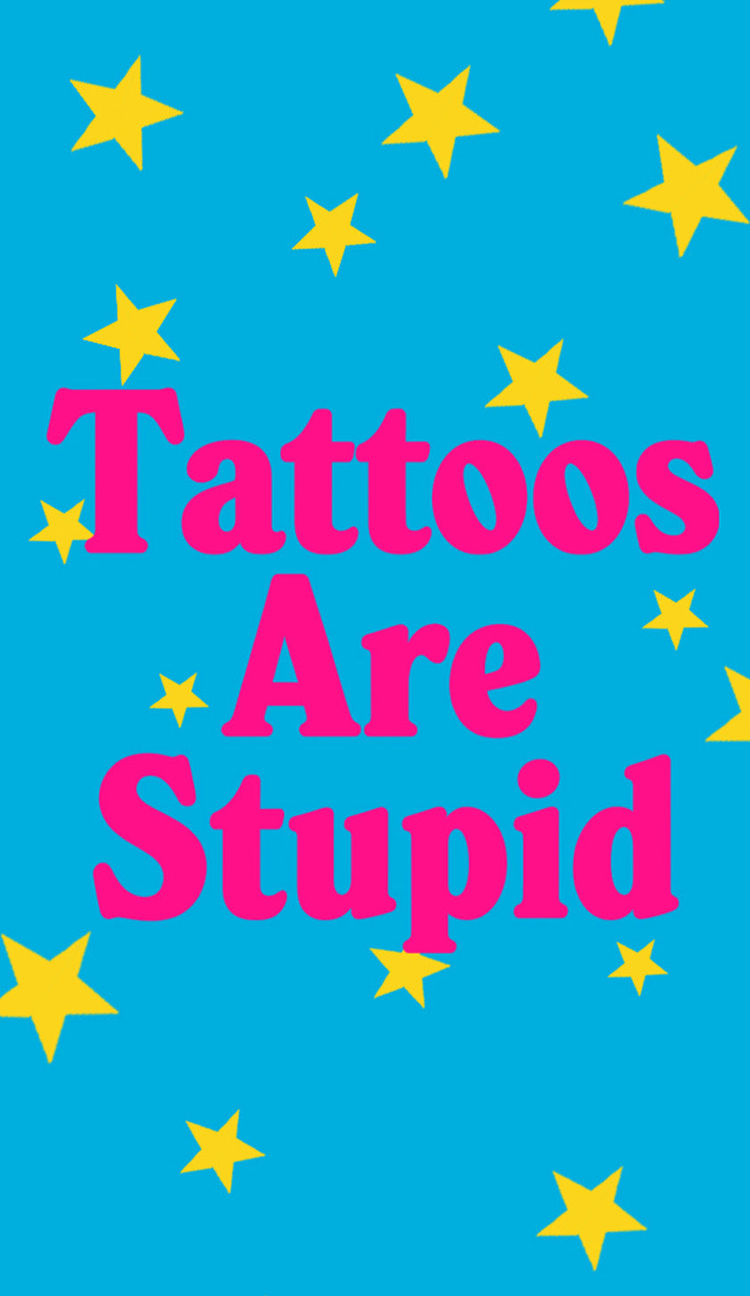 Tattoos Are Stupid Y2K Phone Case Cherrykitten