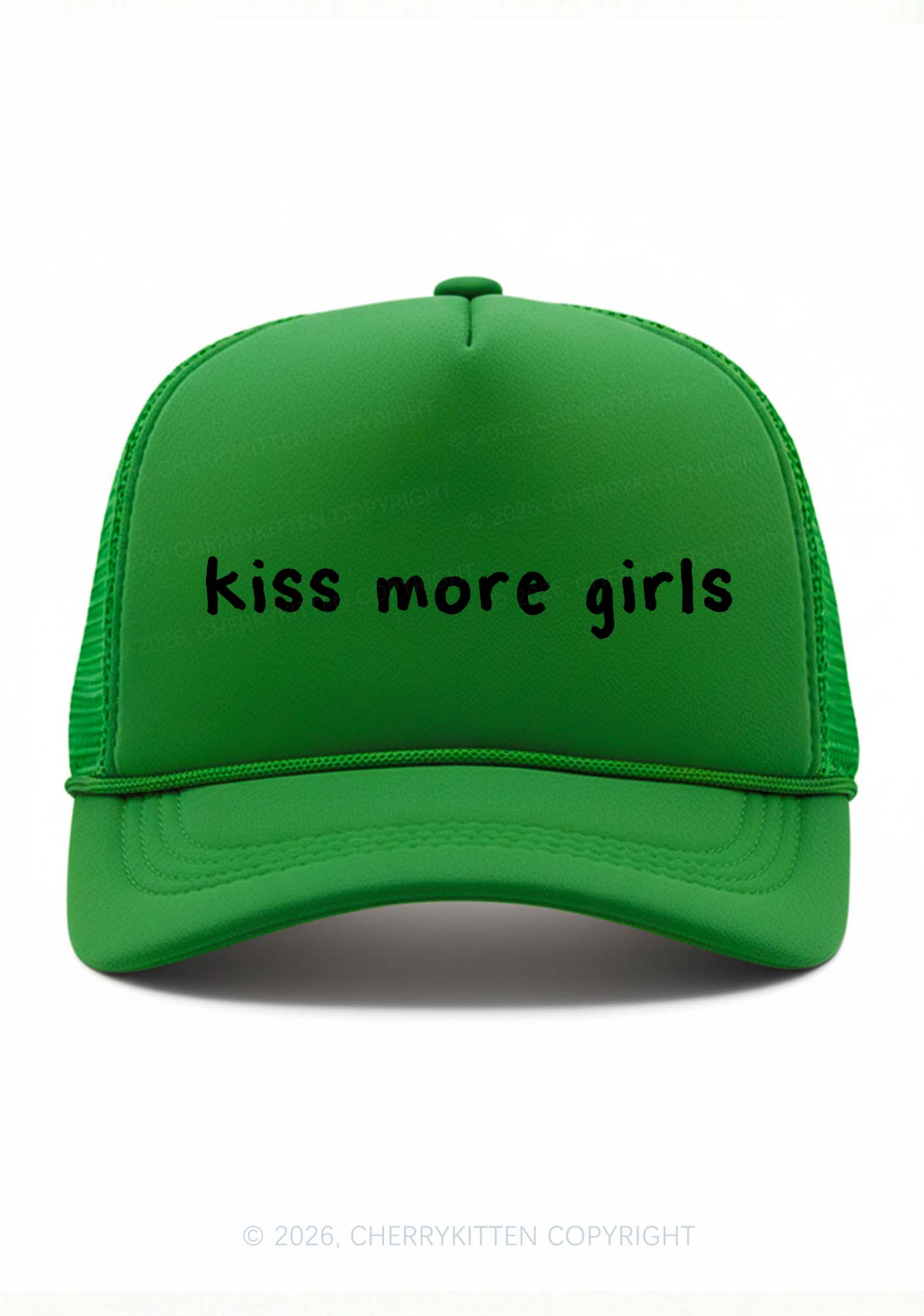 Kiss More Girls Pride Y2K Trucker Hat Cherrykitten