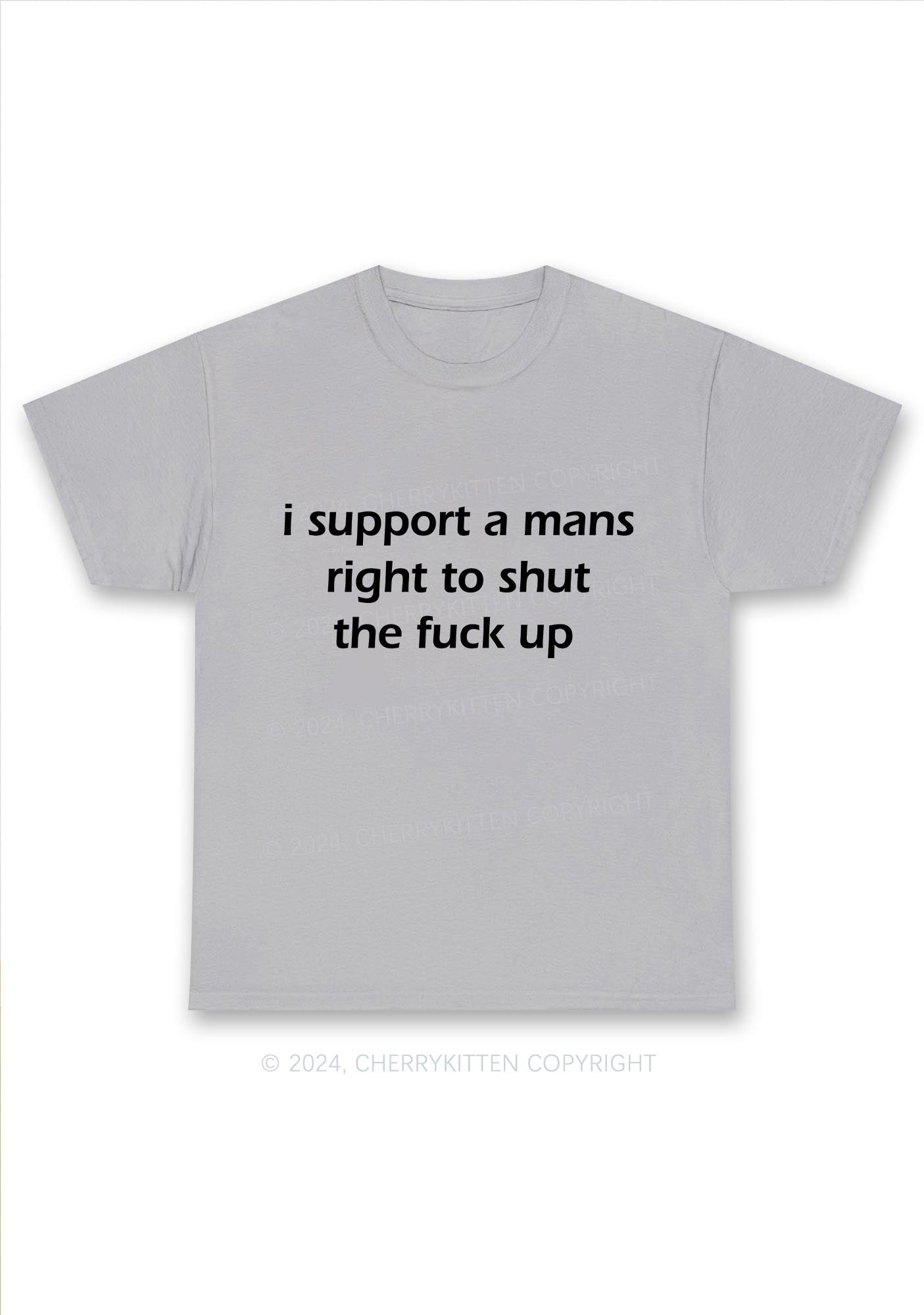 I Support A Mans Right Y2K Chunky Shirt Cherrykitten
