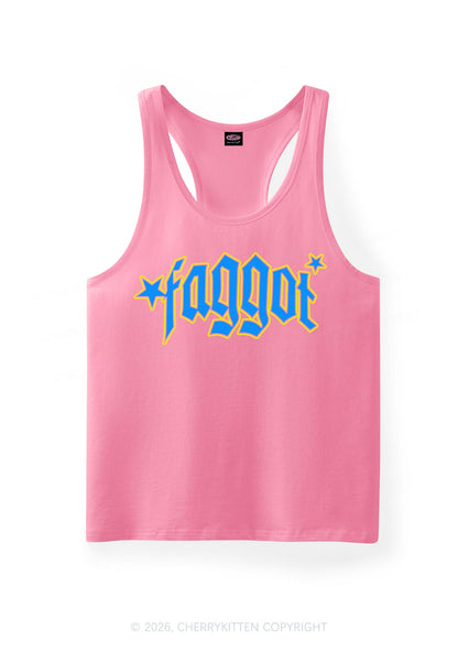 Faggot Stars Pride Y2K Men Racerback Tank Top Cherrykitten