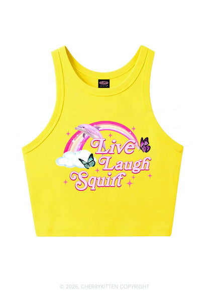 Live Laugh Squirt Y2K Crop Tank Top Cherrykitten