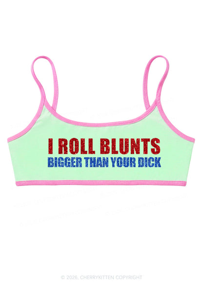 Glitter I Roll Blunts Y2K Super Crop Cami Cherrykitten