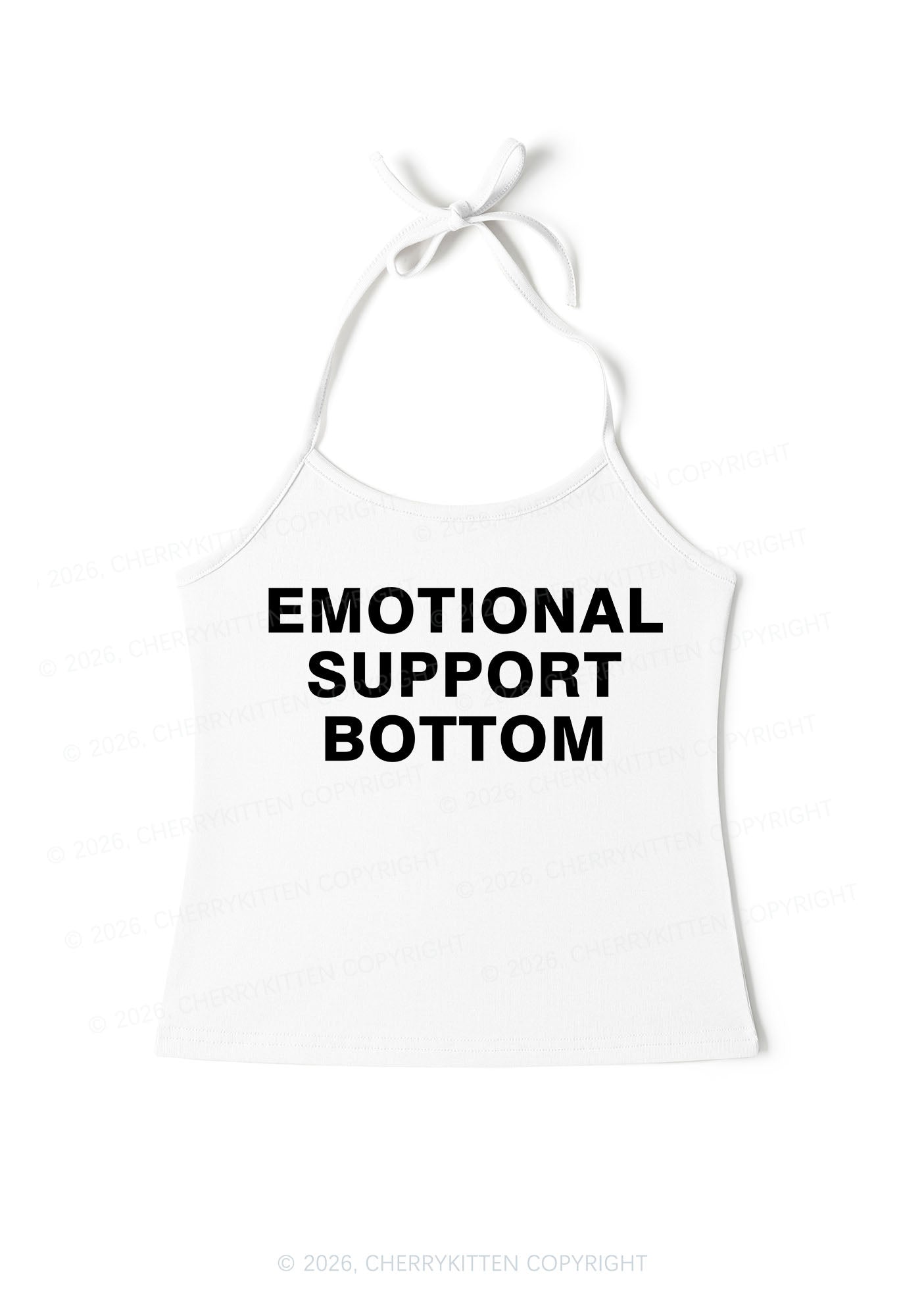 Emotional Support Bottom Pride Y2K Halter Neck Cami Cherrykitten