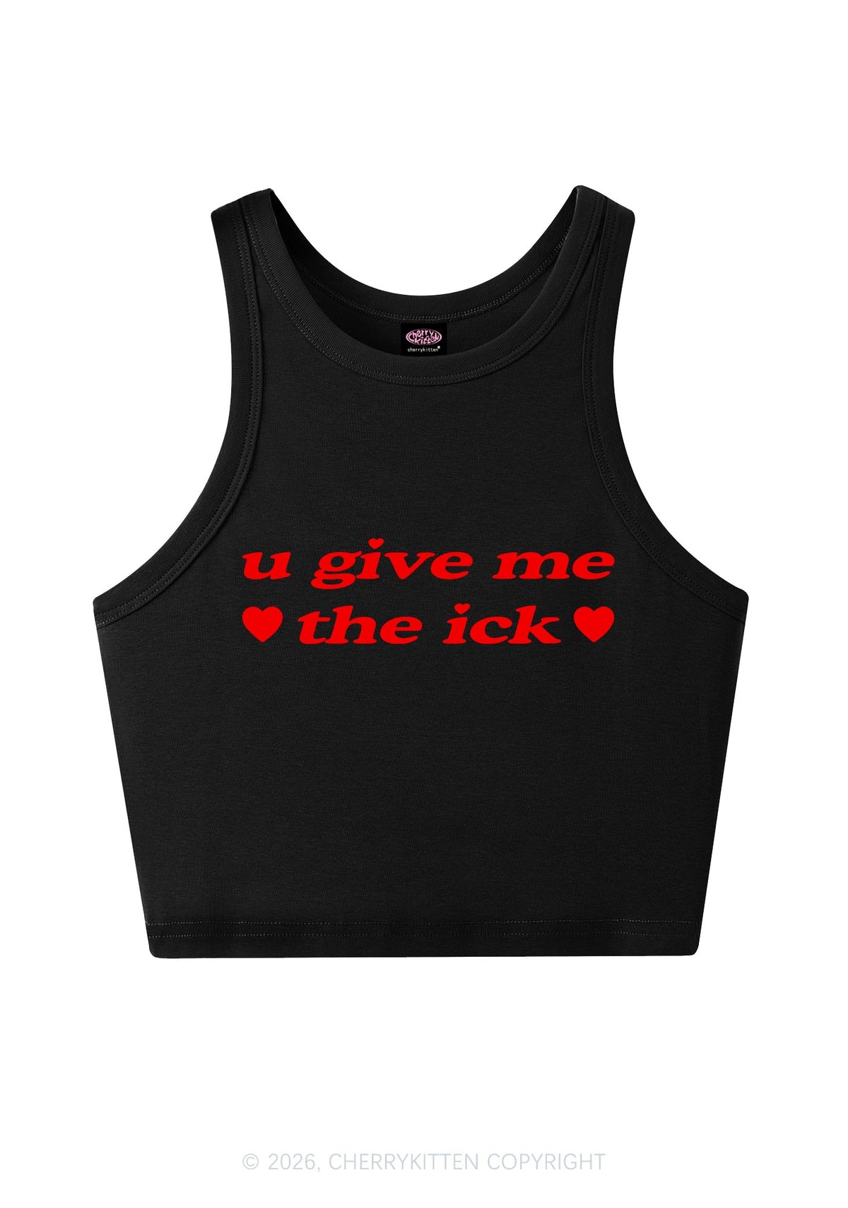 Give Me Ick Y2K Crop Tank Top Cherrykitten