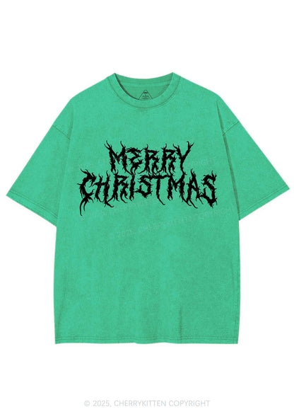 Merry Christmas Y2K Shirts Washed Tee Cherrykitten