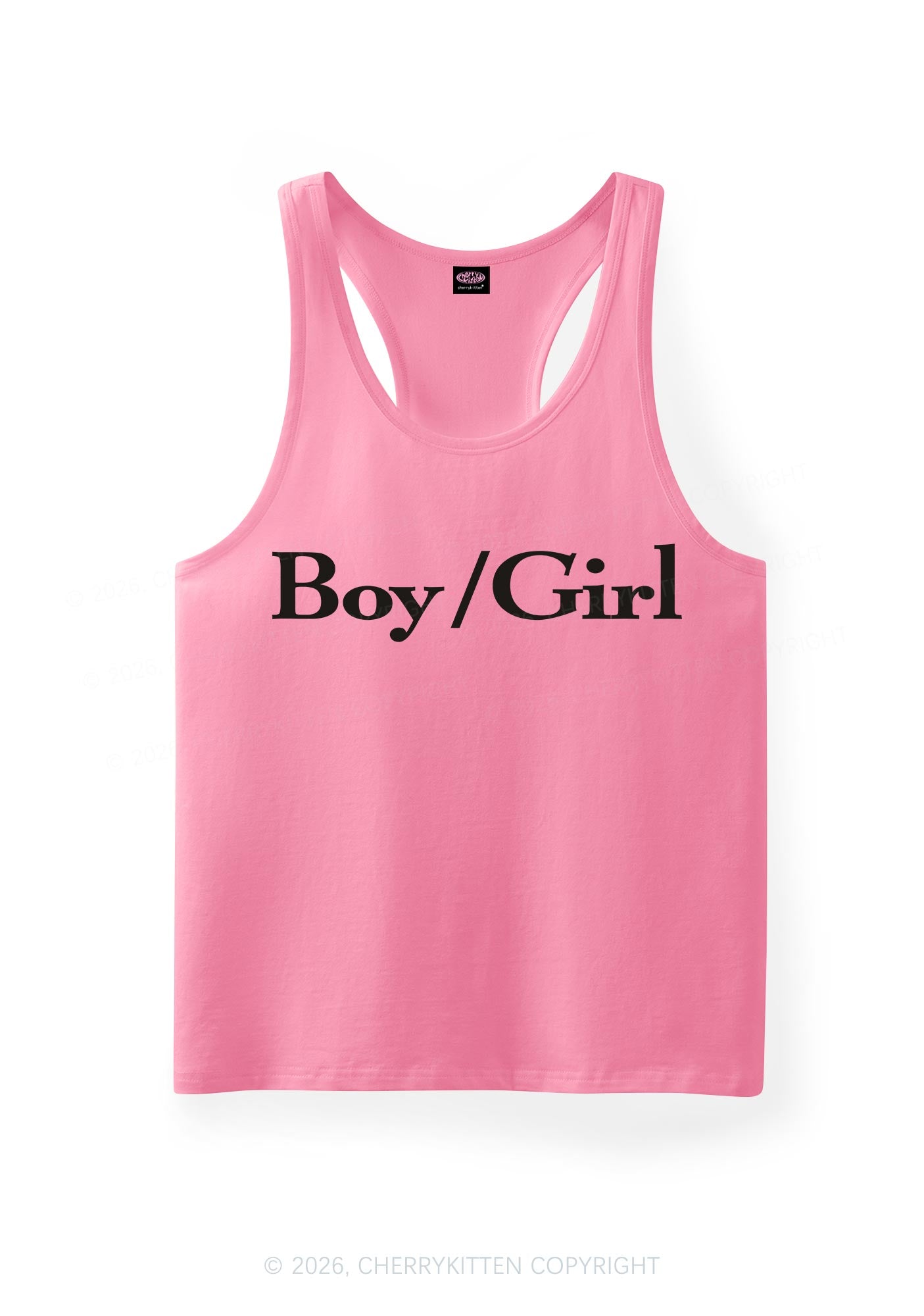 Boy Or Girl Pride Y2K Men Racerback Tank Top Cherrykitten