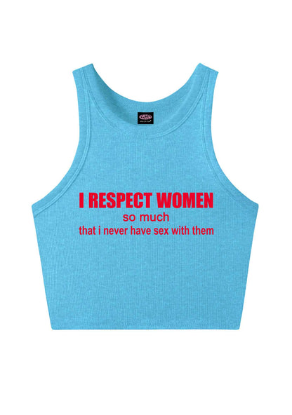 I Respect Women Pride Y2K Crop Tank Top Cherrykitten