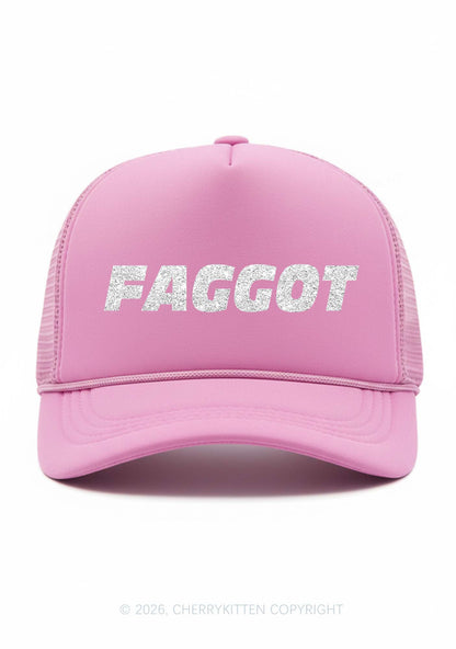 Glitter Faggot Pride Y2K Trucker Hat Cherrykitten