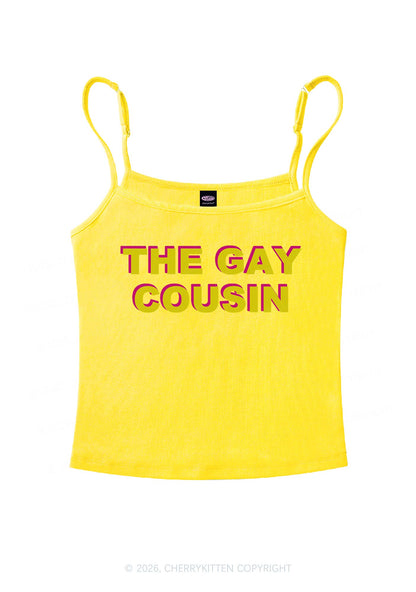 The Gay Cousin Pride Y2K Spaghetti Strap Cami Cherrykitten