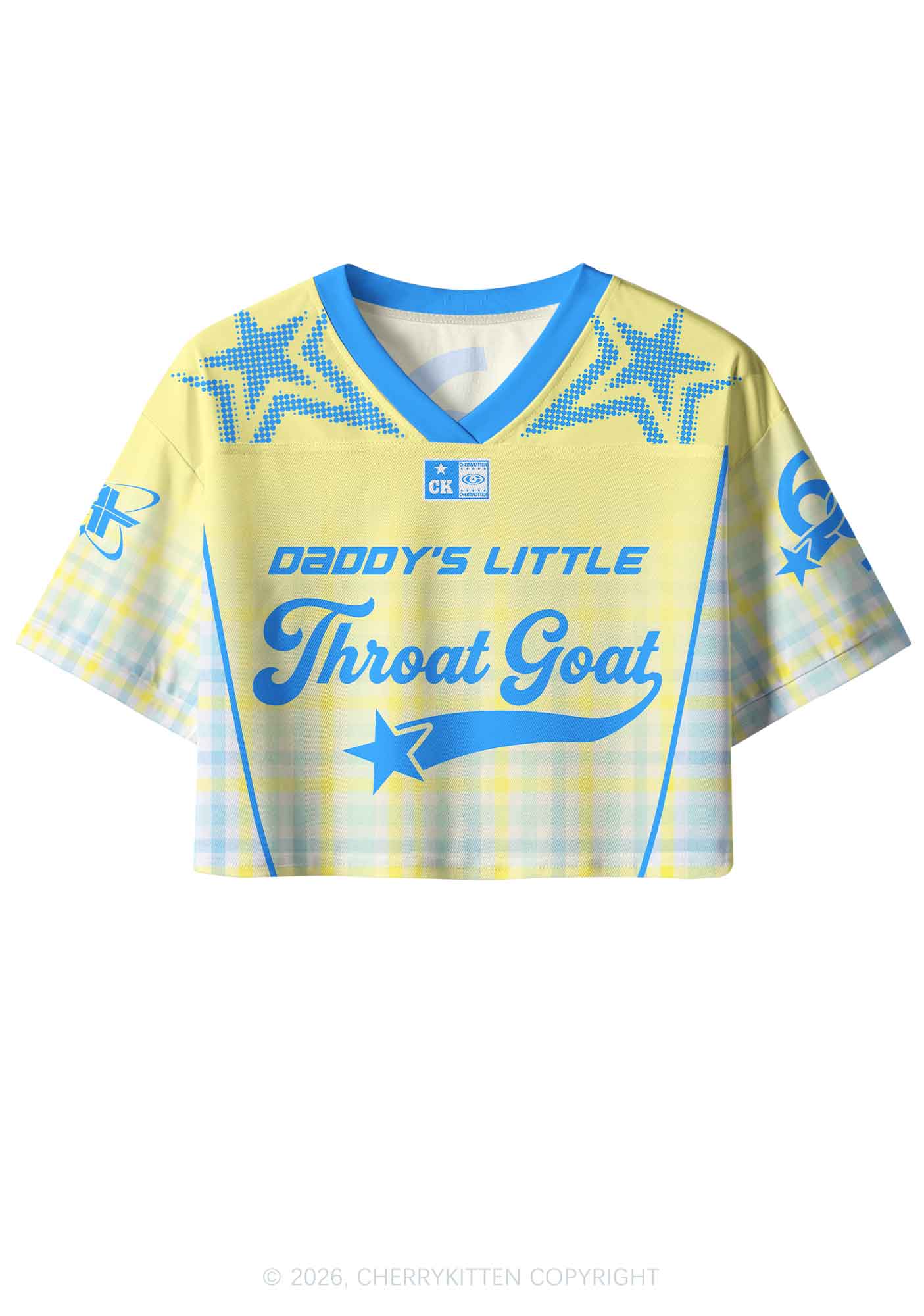 Daddys Little Throat Goat Y2K Crop Sport Jersey Shirts Cherrykitten