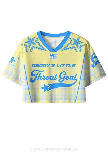Daddys Little Throat Goat Y2K Crop Sport Jersey Shirts Cherrykitten