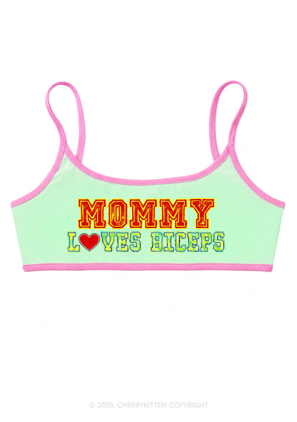 Mommy Loves Biceps Y2K Super Crop Cami Cherrykitten