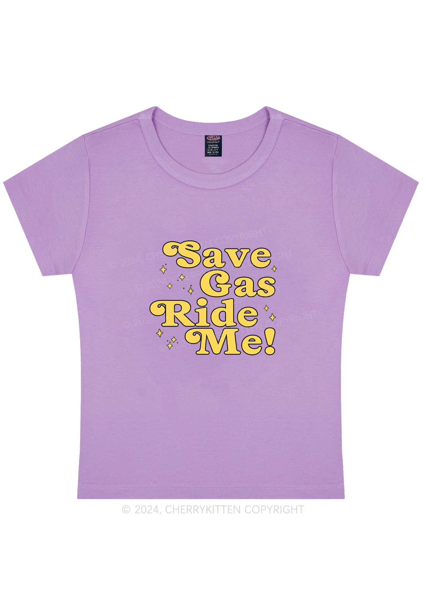 Save Gas Ride Me Y2K Baby Tee Cherrykitten