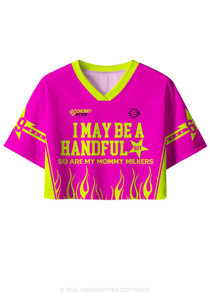 Handful Mommy Milkers Y2K Crop Sport Jersey Shirts Cherrykitten