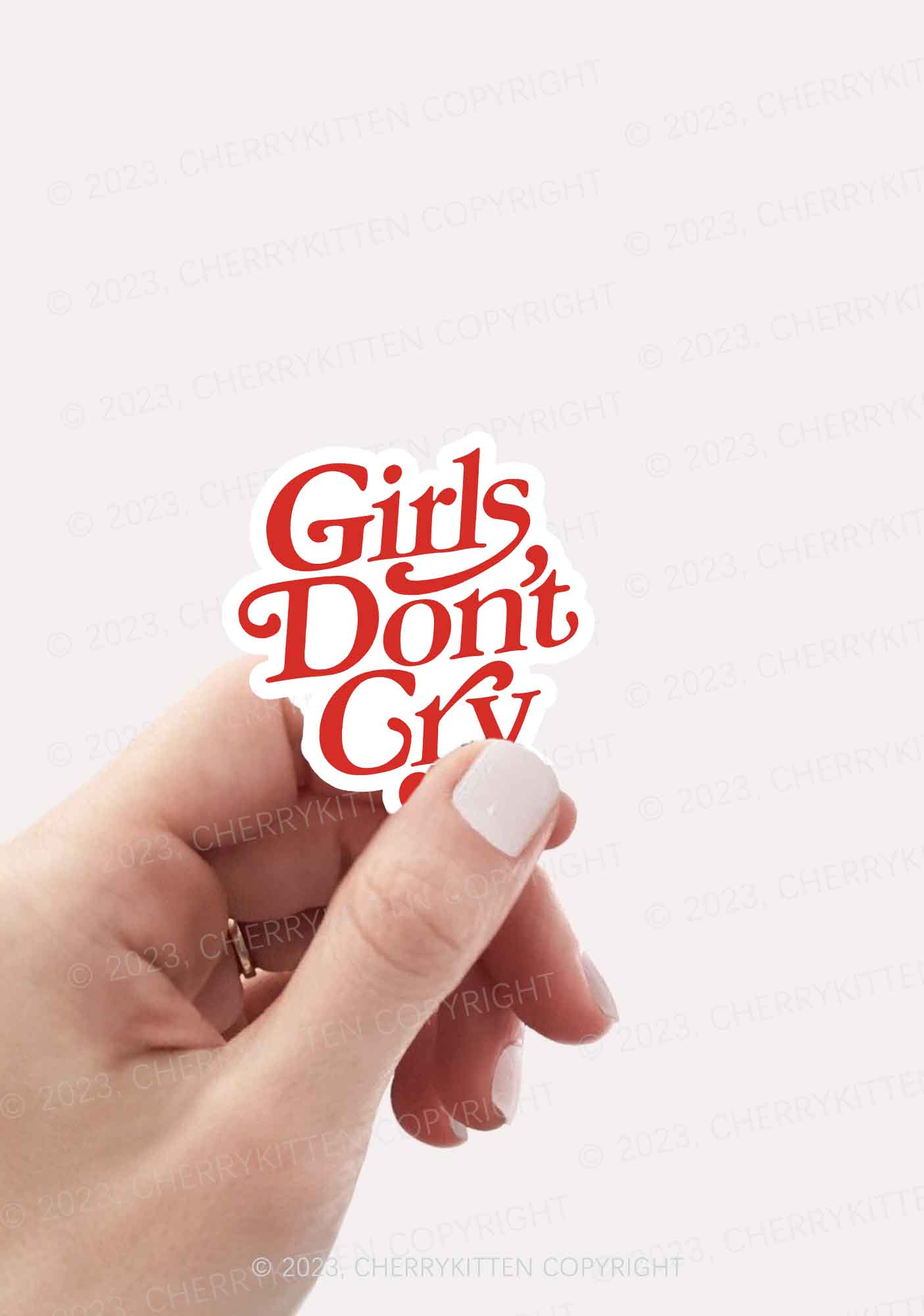 Girls Don't Cry 1Pc Y2K Sticker Cherrykitten