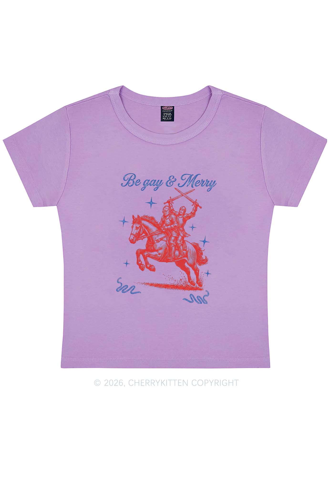 Be Gay Merry Pride Y2K Baby Tee Cherrykitten