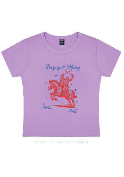 Be Gay Merry Pride Y2K Baby Tee Cherrykitten