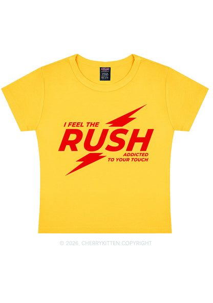 I Feel The Rush Y2K Baby Tee Cherrykitten