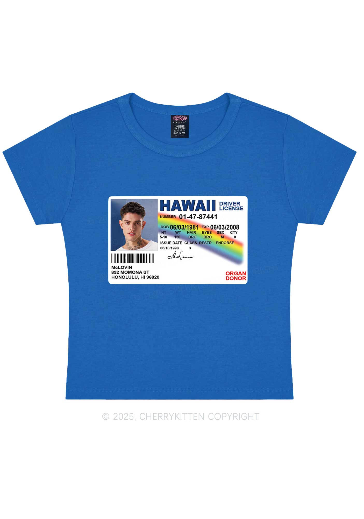 Custom MCL ID Y2K Baby Tee Cherrykitten