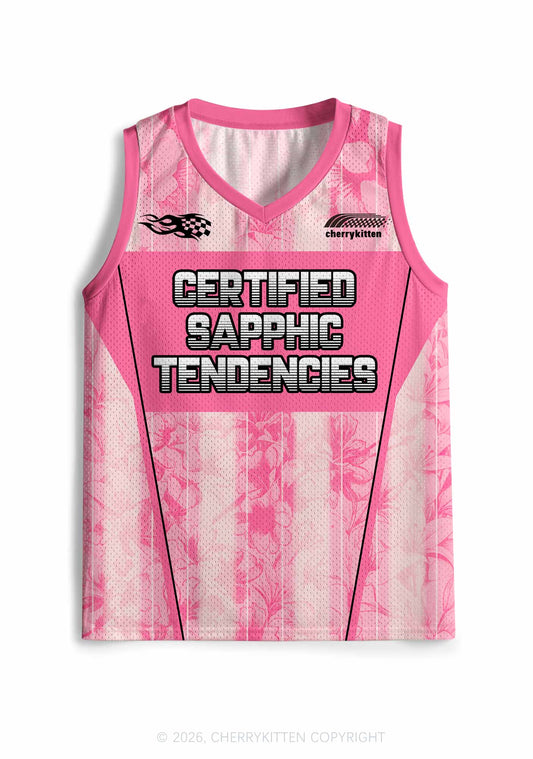 Certified Sapphic?Tendencies Pride Y2K Sport Jersey Tank Cherrykitten