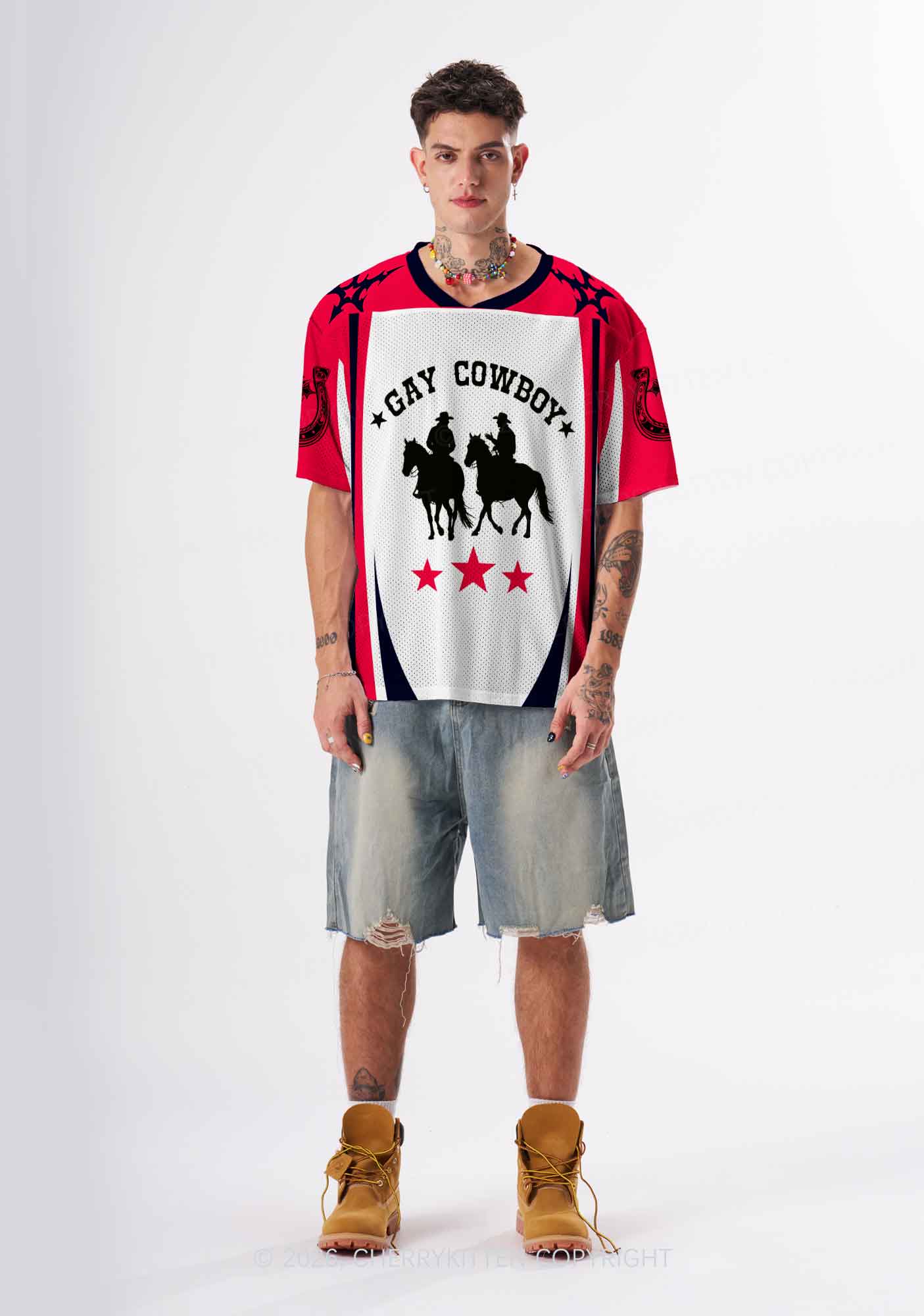 Gay Cowboy Pride Y2K Sport Jersey Shirts Cherrykitten