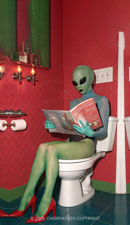 Halloween Alien On Toilet Y2K Phone Case Cherrykitten
