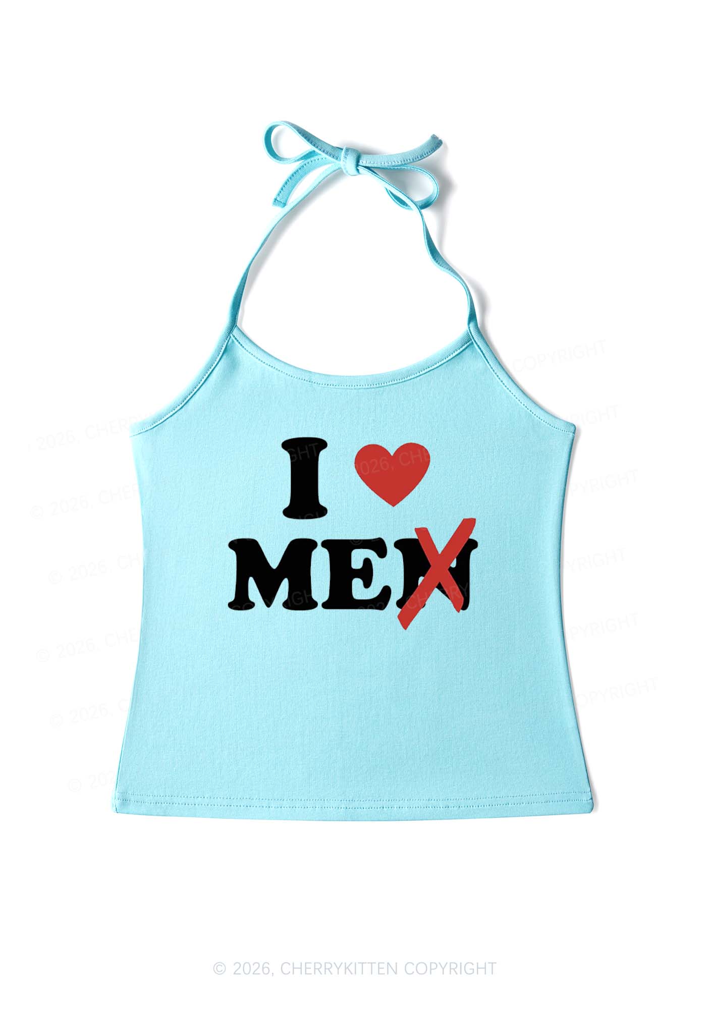 Love Me Not Men Y2K Halter Neck Cami Cherrykitten