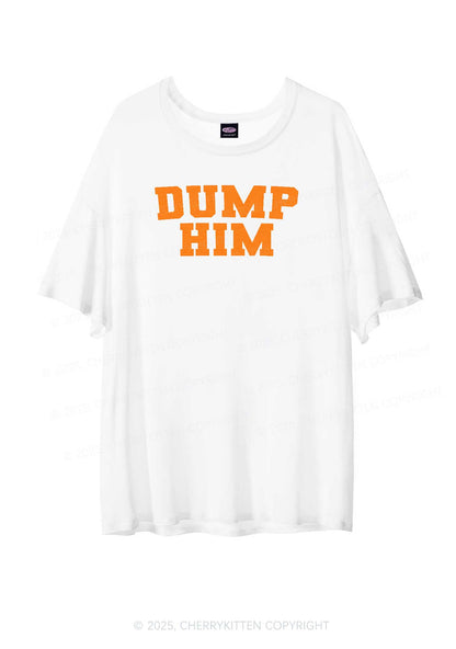 Dump Him Y2K Sheer Boyfriend Tee Cherrykitten