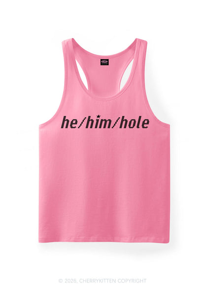 He Him Hole Pride Y2K Men Racerback Tank Top Cherrykitten