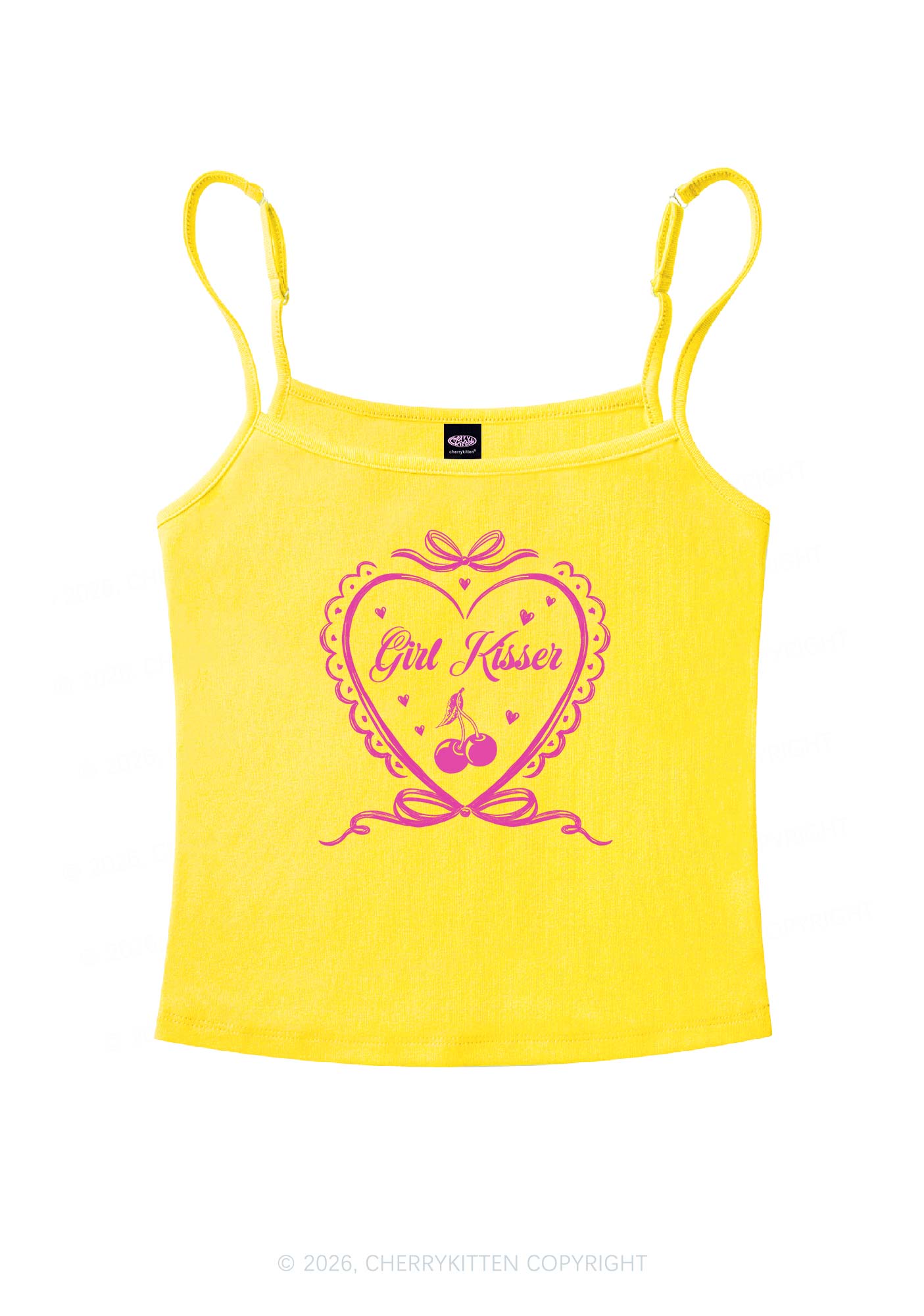 Girl Kisser Pride Y2K Spaghetti Strap Cami Cherrykitten