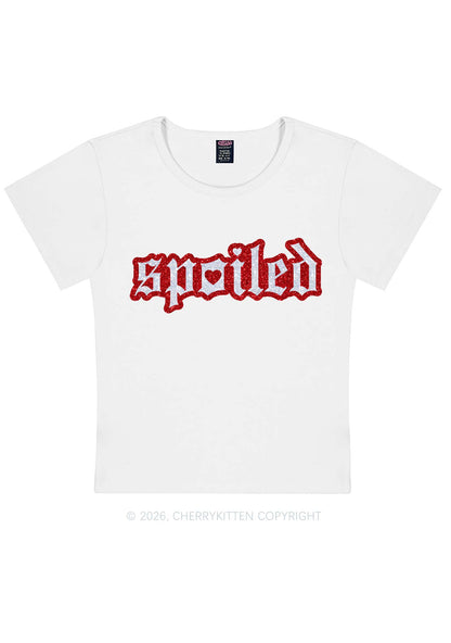 Glitter Stroke Spoiled Y2K Baby Tee Cherrykitten