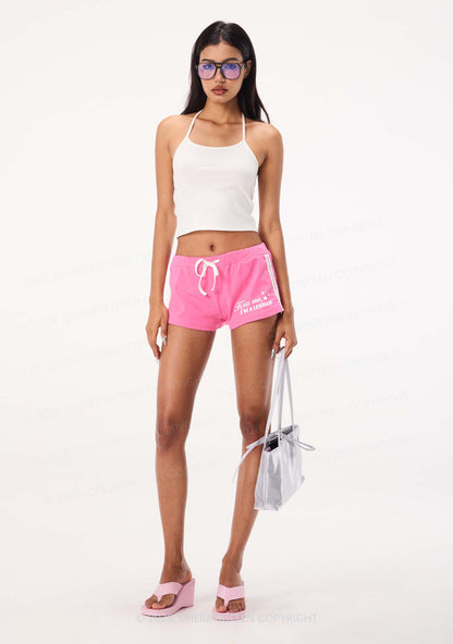 Kiss Me Im A Lesbian Pride Y2K Drawstring Mini Shorts Cherrykitten