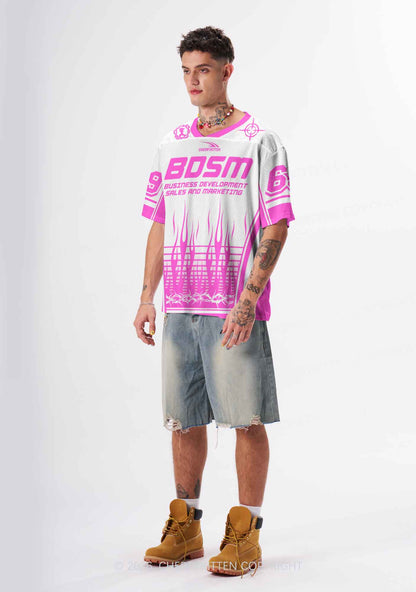 Pink Flame BDSM Y2K Sport Jersey Shirts Cherrykitten