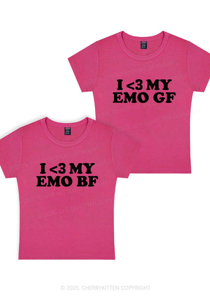 I Love My Emo BF GF Y2K Valentine's Day Baby Tee Cherrykitten