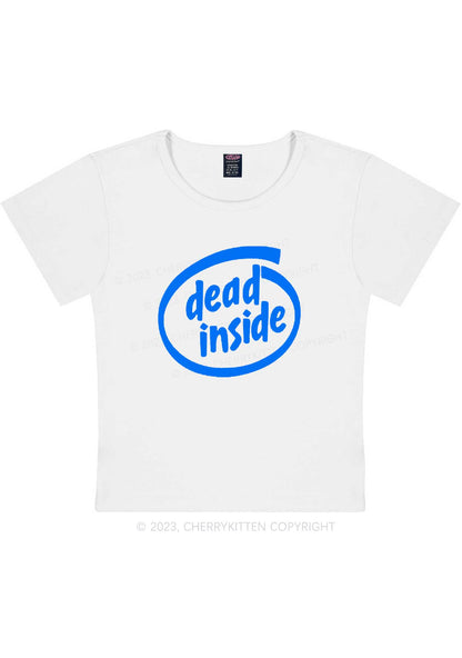 Curvy Dead Inside Y2K Baby Tee Cherrykitten