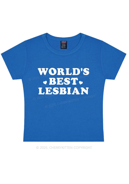 World's Best Lesbian Y2K Baby Tee Cherrykitten