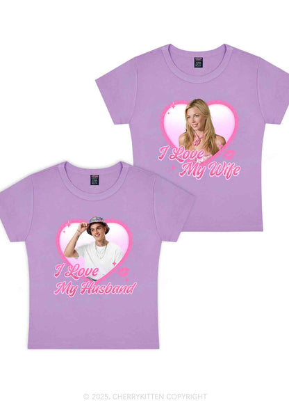 Custom Love My Wife Photo Y2K Valentine's Day Baby Tee Cherrykitten