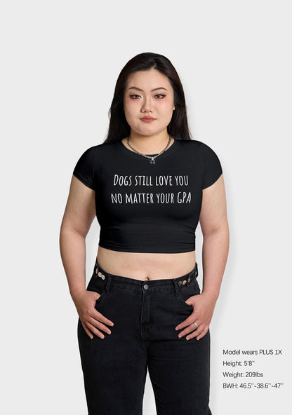 Curvy Dogs Still Love You No Matter Your GPA Baby Tee