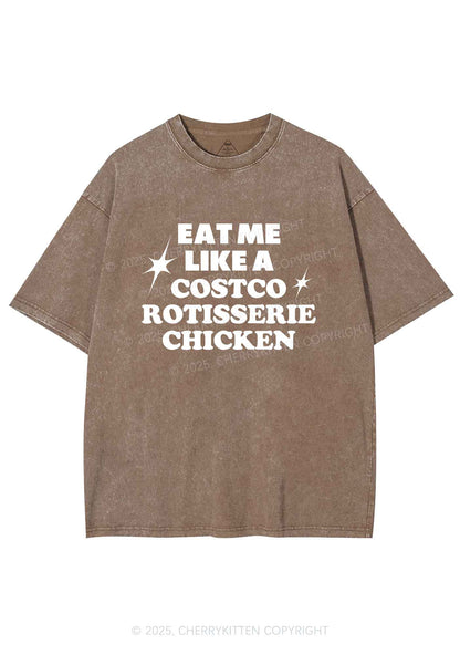 Eat Me Like Chicken Y2K Shirts Washed Tee Cherrykitten